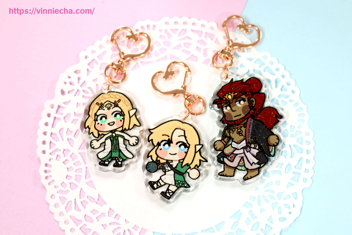 TOTK Zelda| Glitter Acrylic Charms