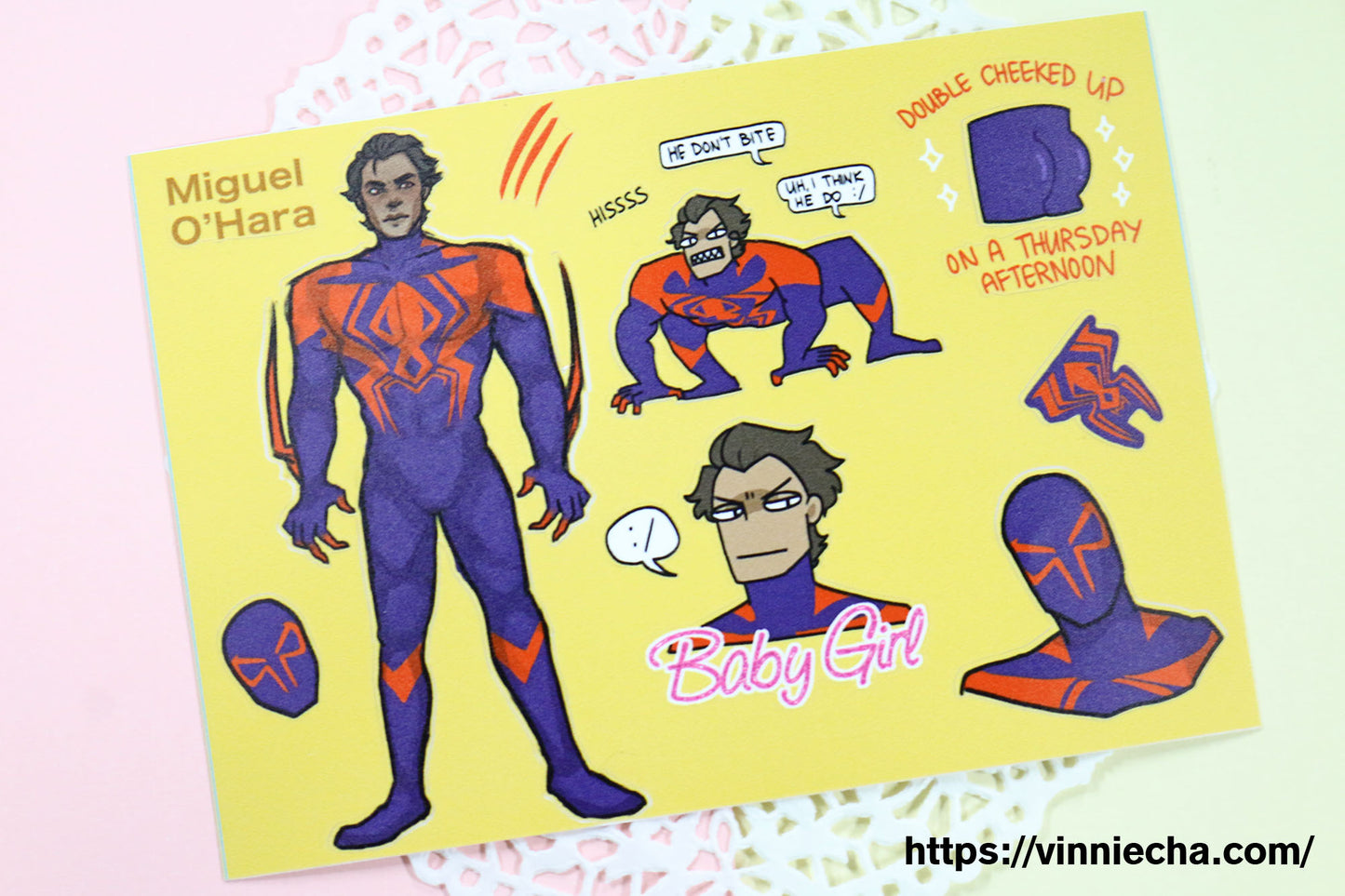 Miguel O'Hara A6 Sticker Sheet