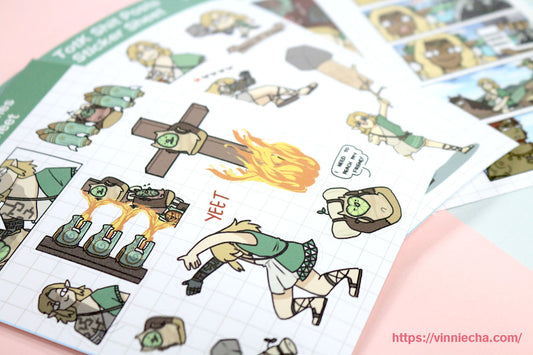 TOTK Zelda Shit Post A6 Sticker Sheet
