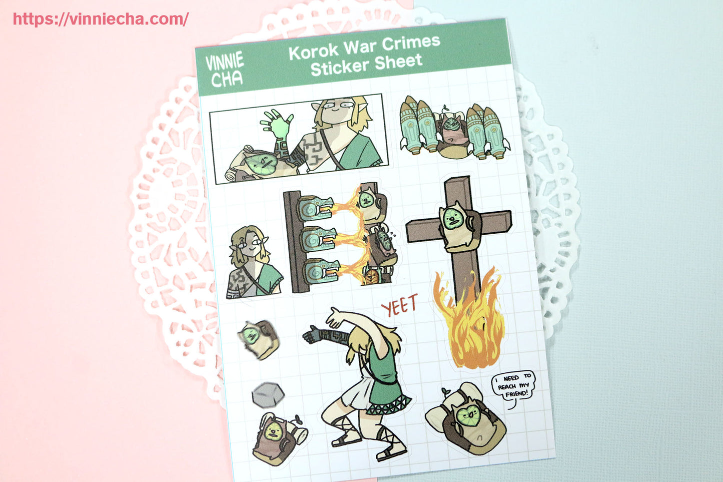 TOTK Zelda Shit Post A6 Sticker Sheet