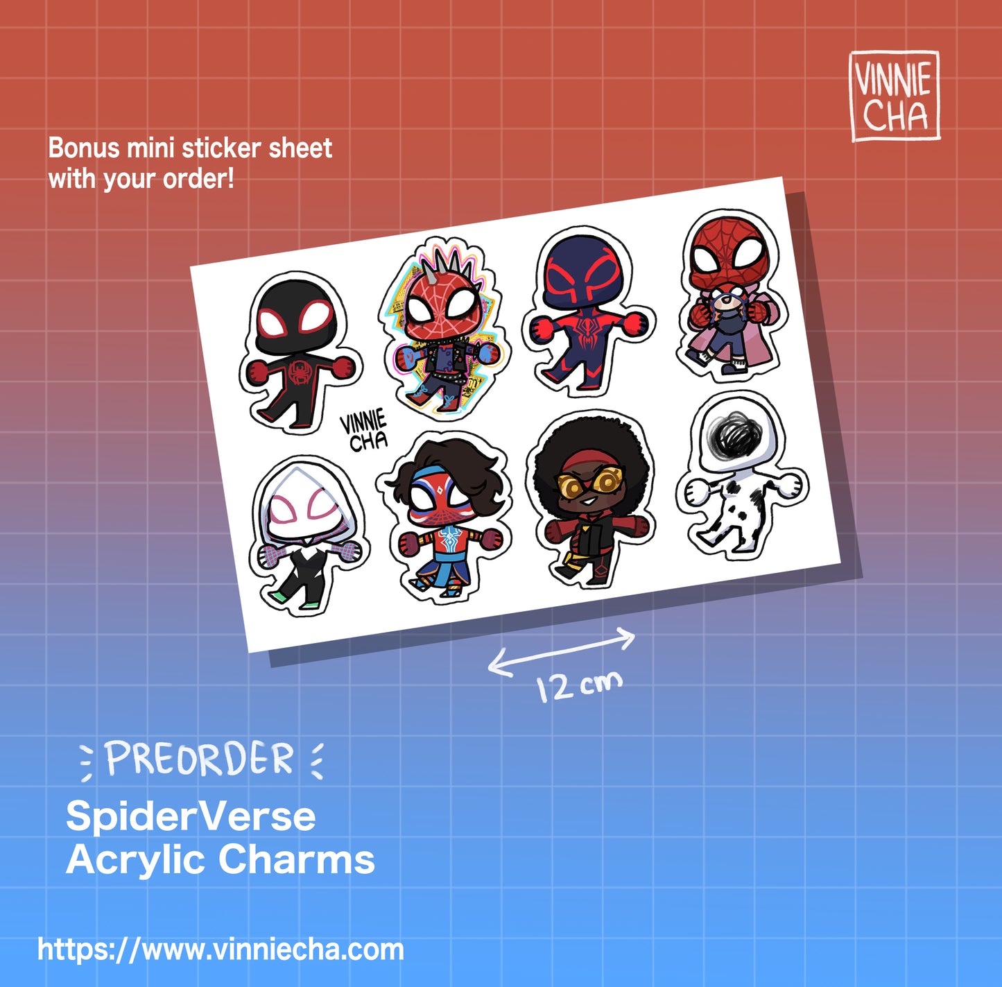 PREORDER | SpiderVerse Glitter Epoxy Acrylic Charms