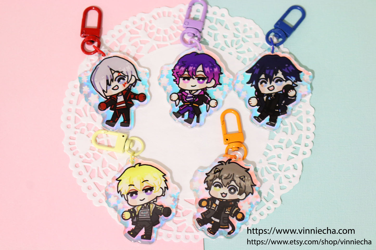 NIJISANJI | Noctyx Rainbow Acrylic Charm