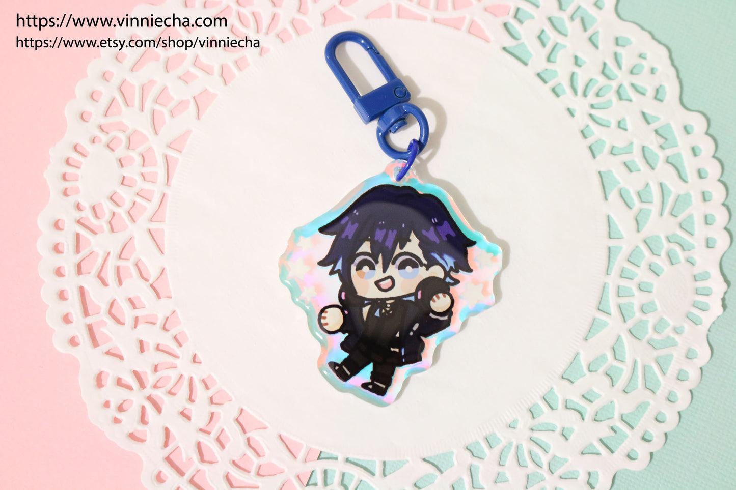 NIJISANJI | Noctyx Rainbow Acrylic Charm