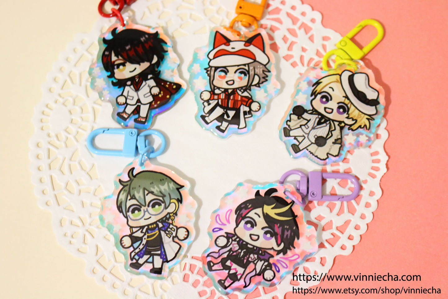 NIJISANJI | Luxiem Rainbow Acrylic Charms