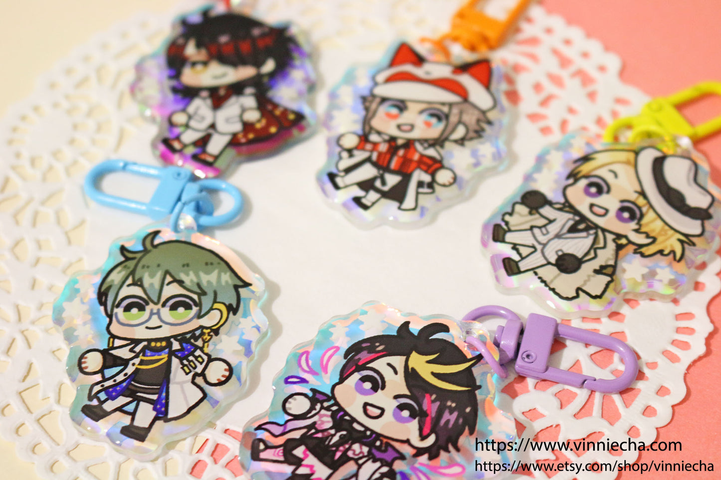 NIJISANJI | Luxiem Rainbow Acrylic Charms