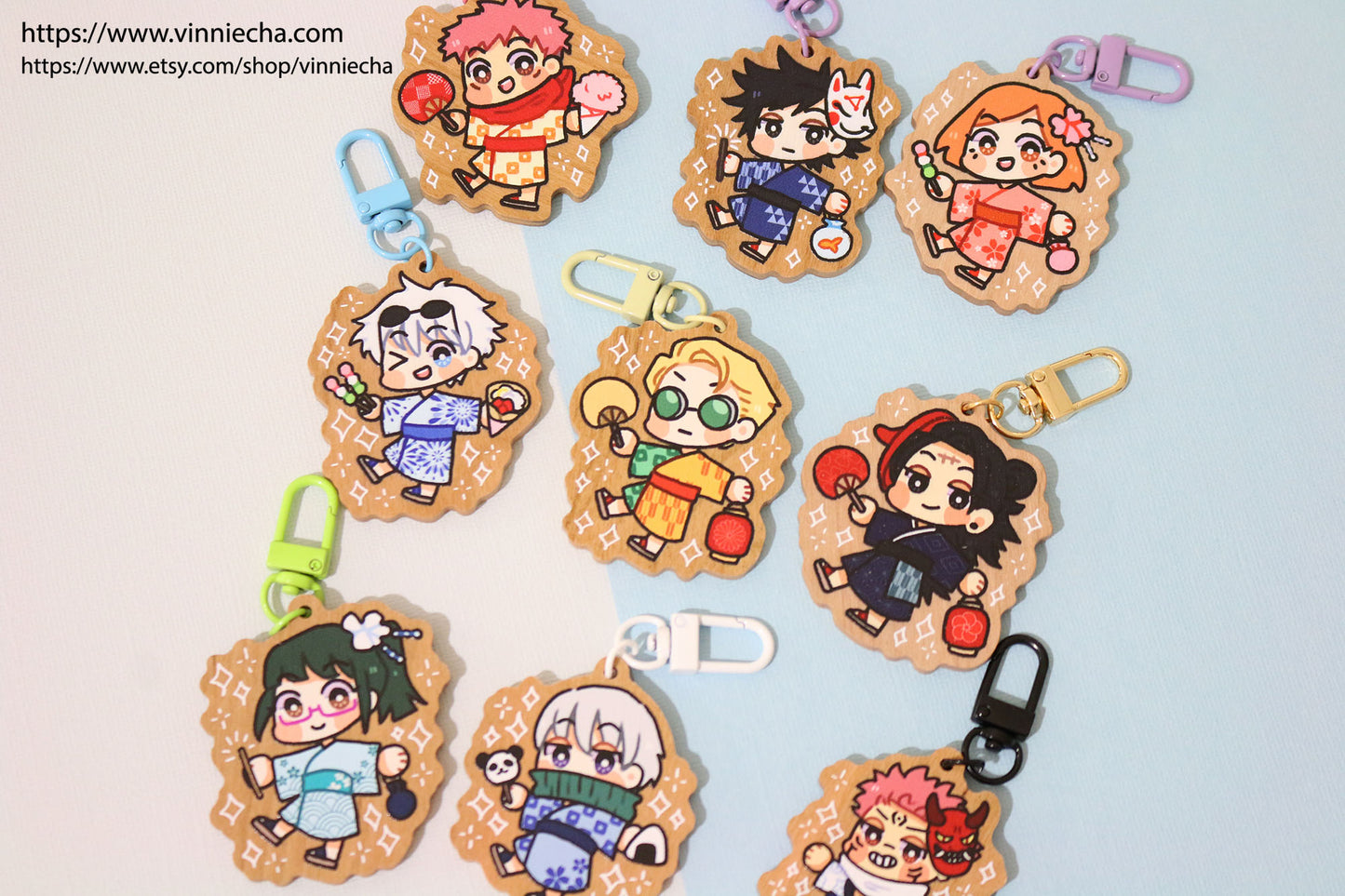 JJK Wooden Festival Charms