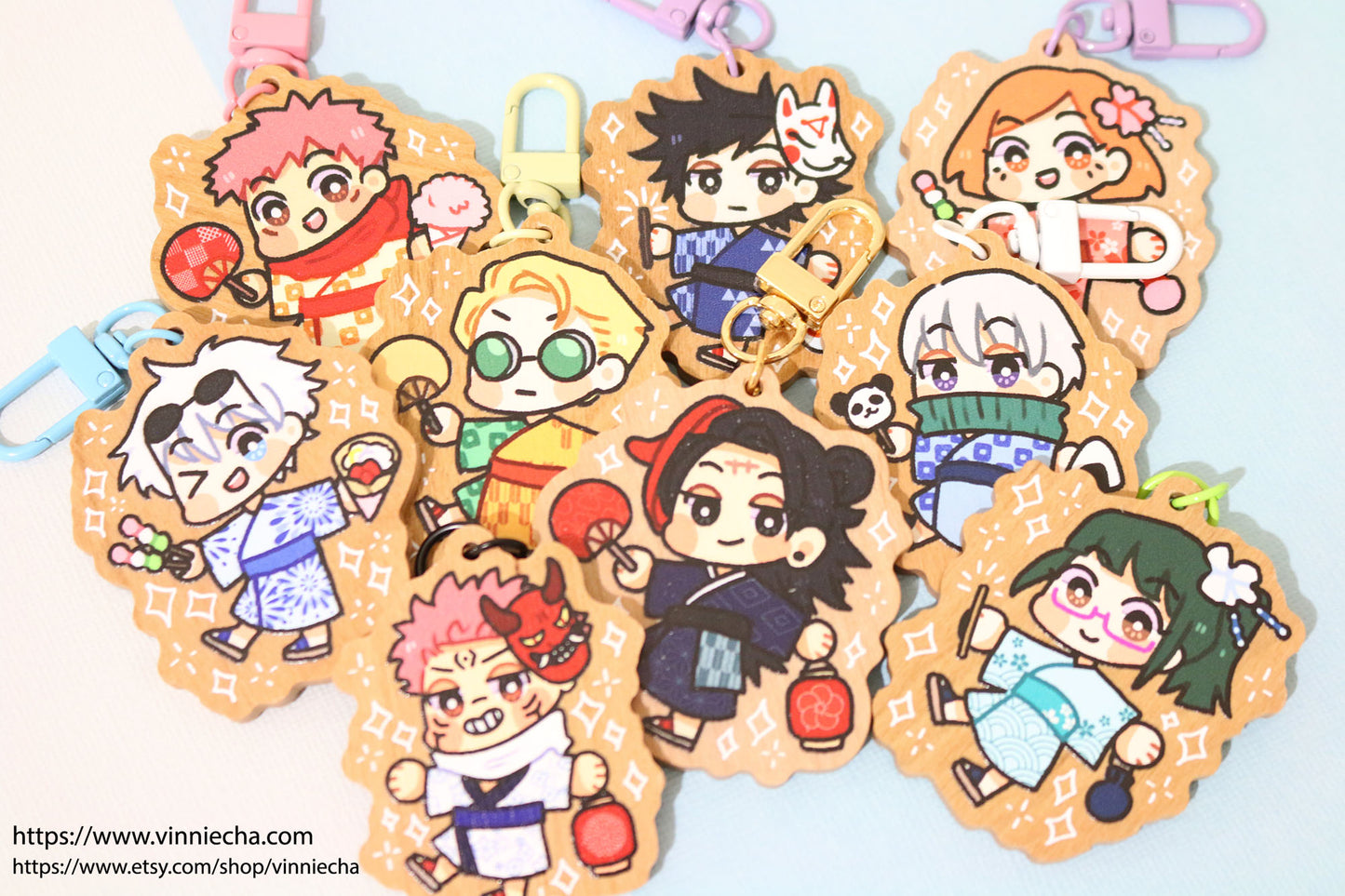 JJK Wooden Festival Charms