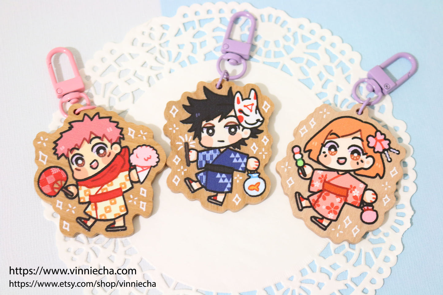 JJK Wooden Festival Charms
