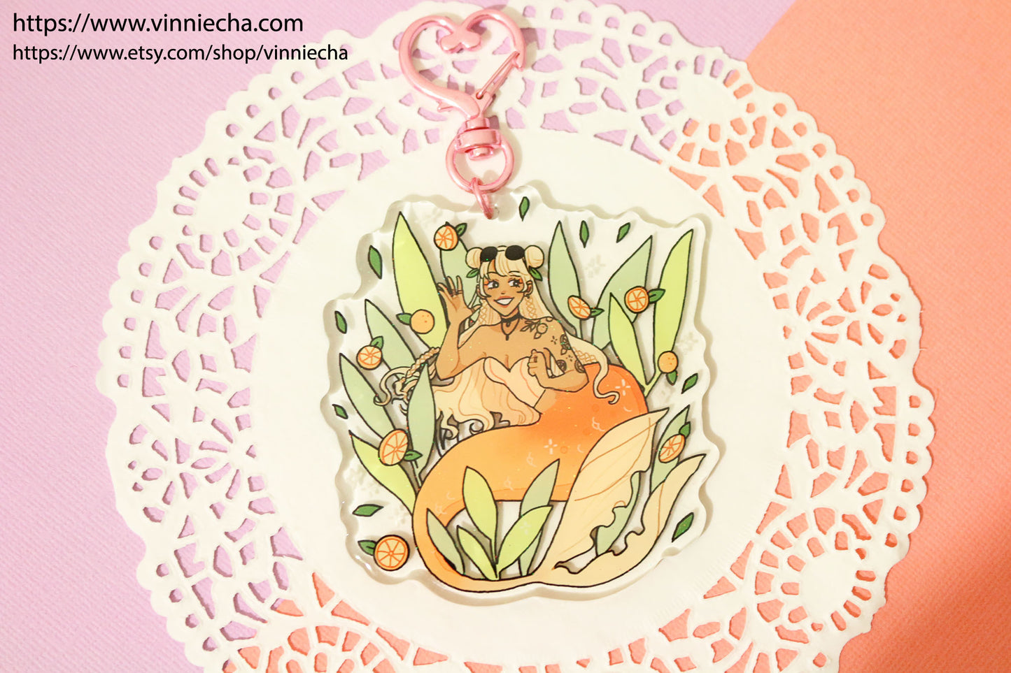 Fruit Mermaids | Glitter Epoxy Charms