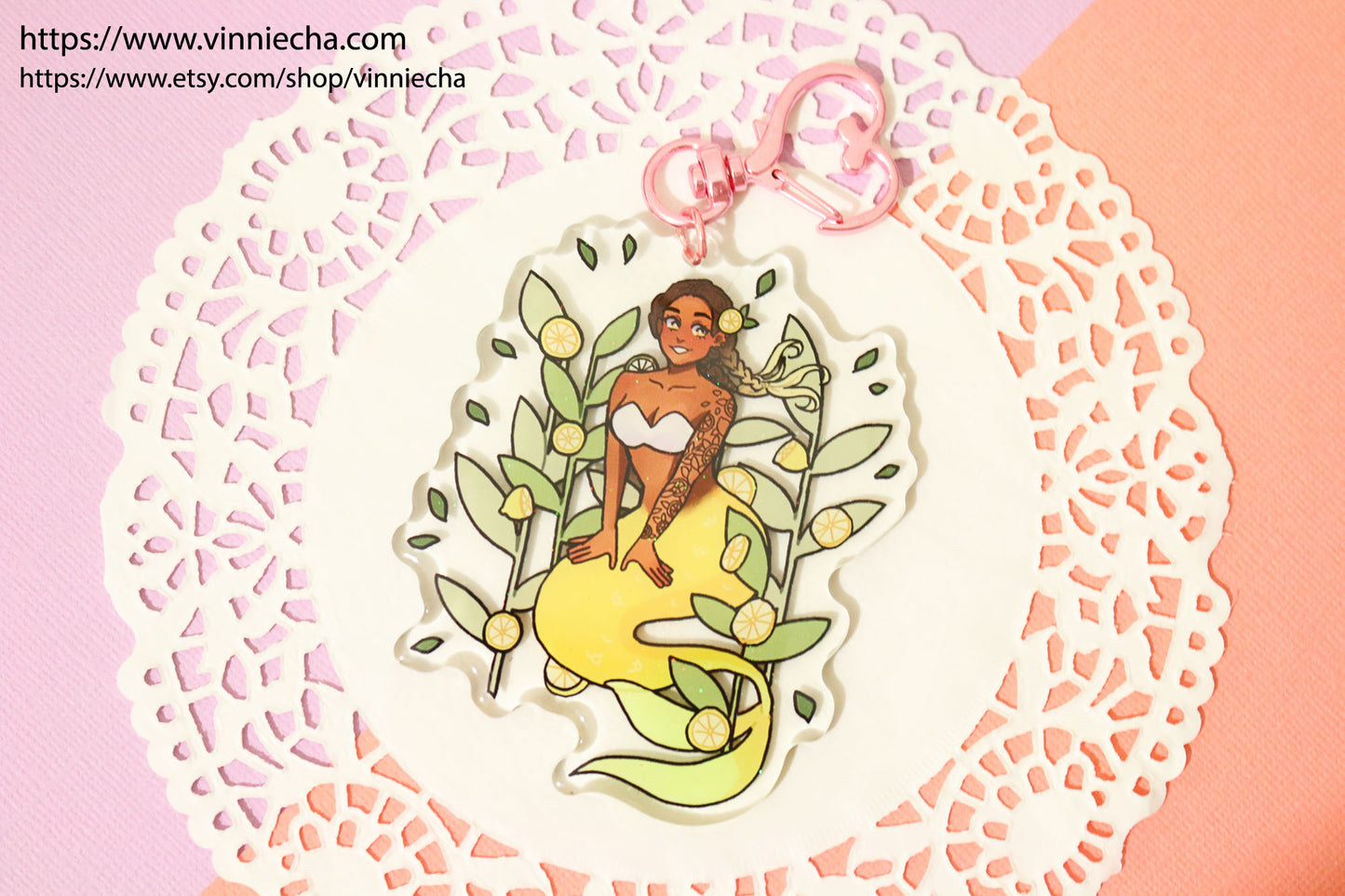 Fruit Mermaids | Glitter Epoxy Charms