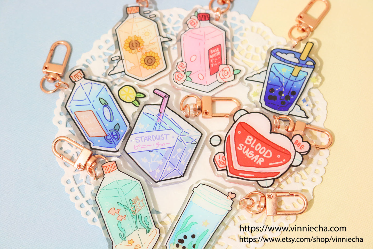 Aesthetic Drinks Epoxy Charms