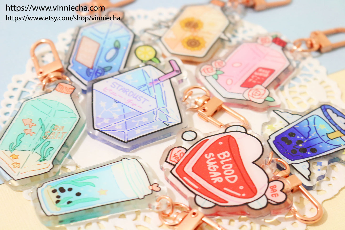 Aesthetic Drinks Epoxy Charms