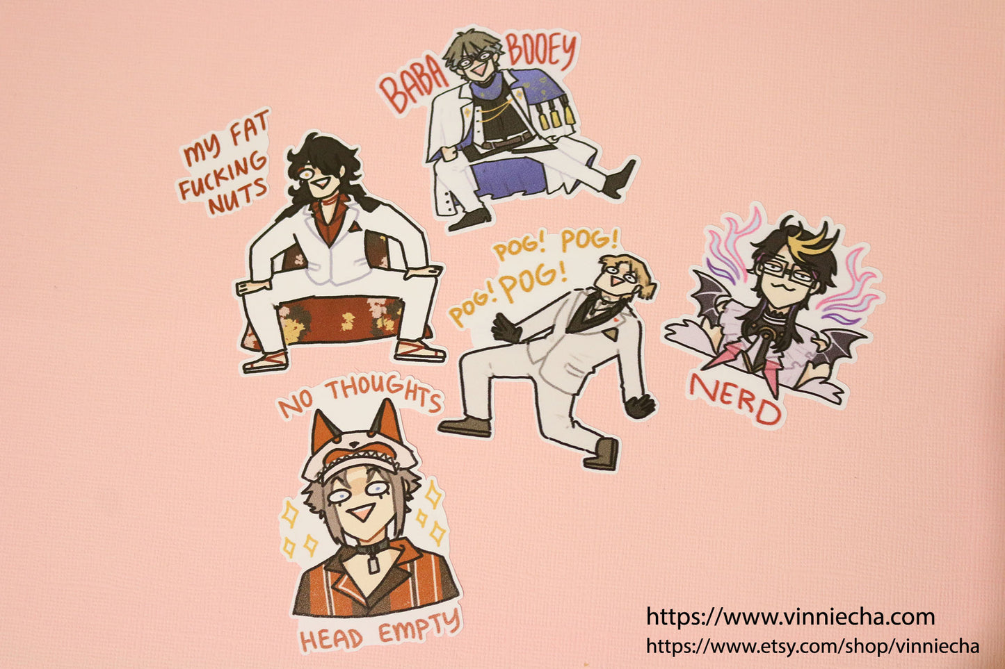 NIJISANJI Luxiem Vinyl Stickers | Set A