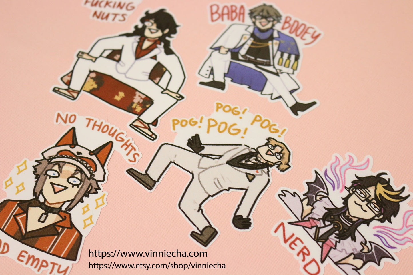 NIJISANJI Luxiem Vinyl Stickers | Set A