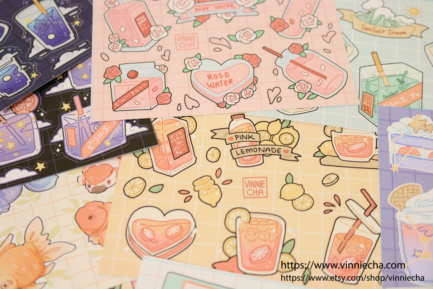 Vinnie Cha's Sticker Sheet Bundle | Buy 4 Get 1 Free