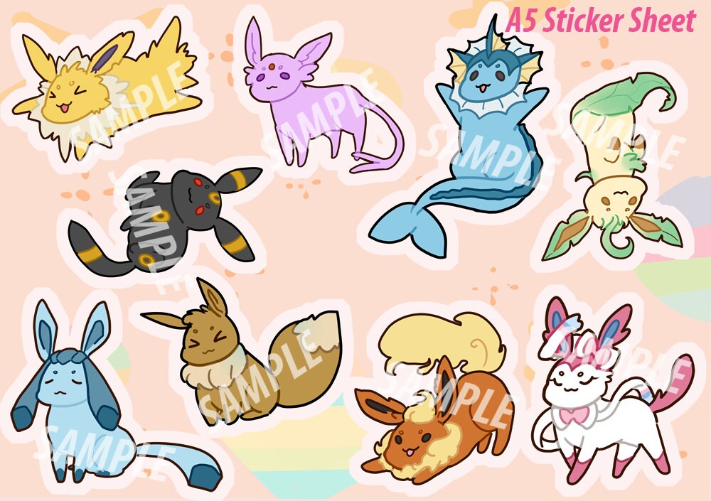 Eeveelution Vinyl Stickers