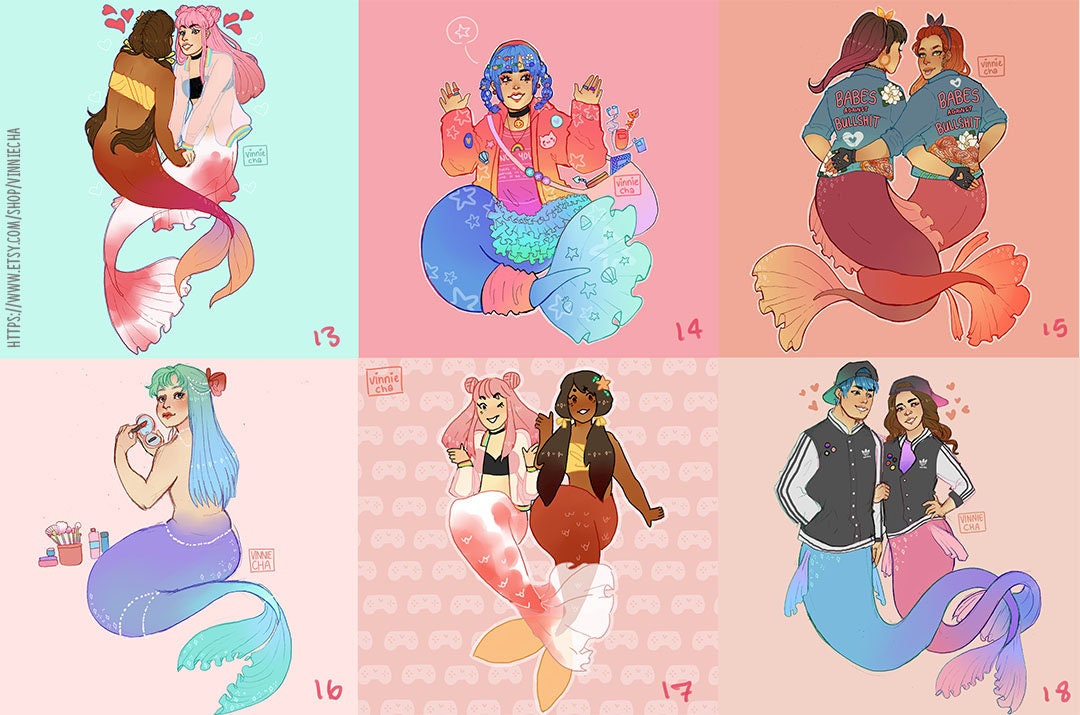 Mermaid Vinyl Stickers