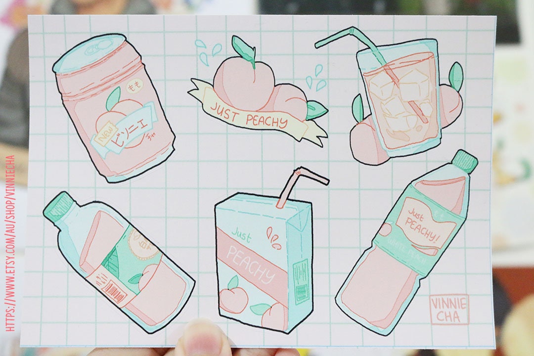 Just Peachy A6 Sticker Sheet