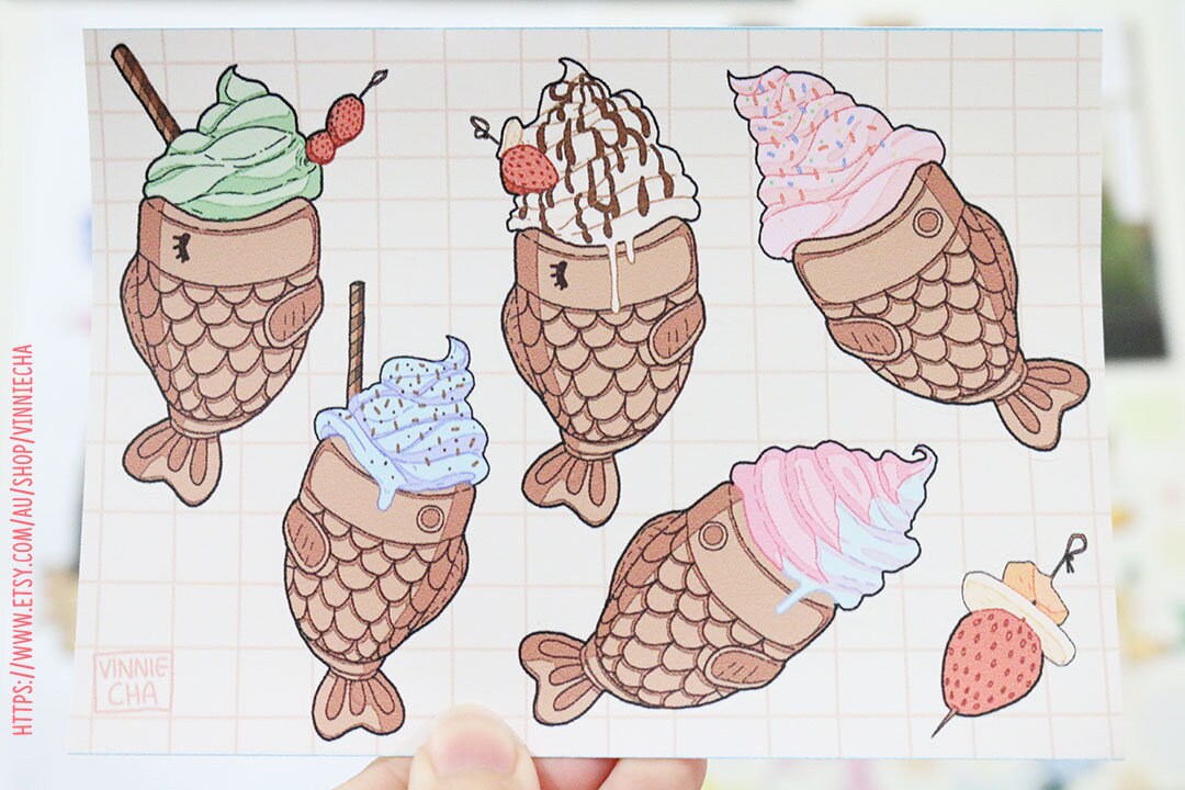 Taiyaki A6 Sticker Sheet