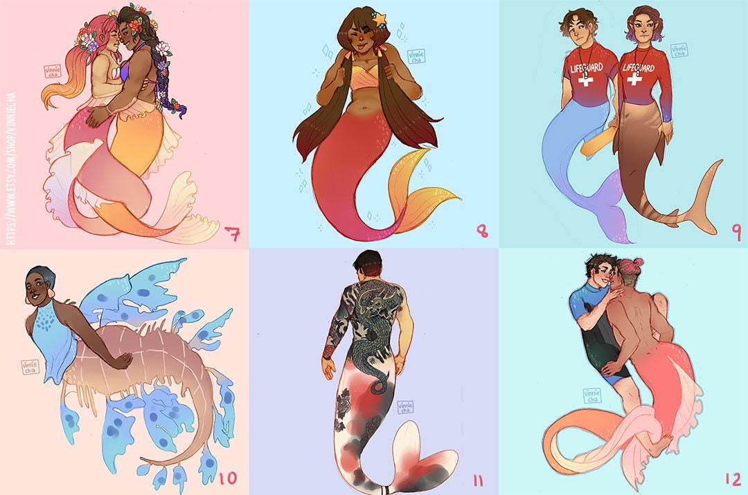 Mermaid Vinyl Stickers