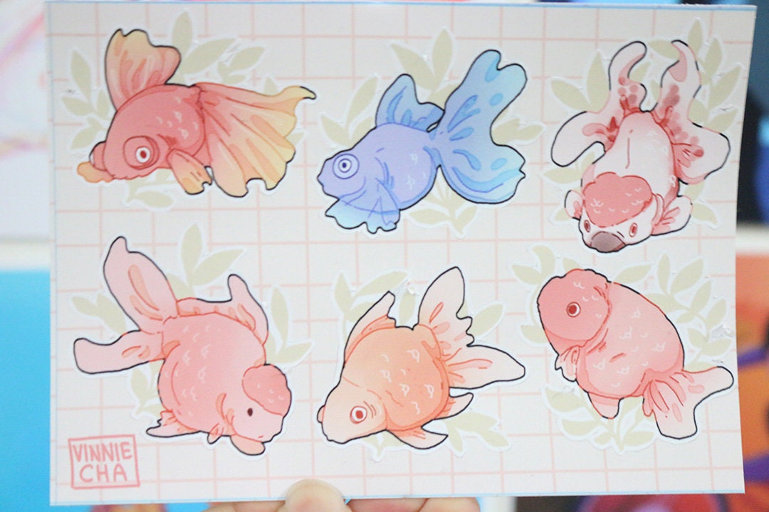 Goldfish A6 Sticker Sheet