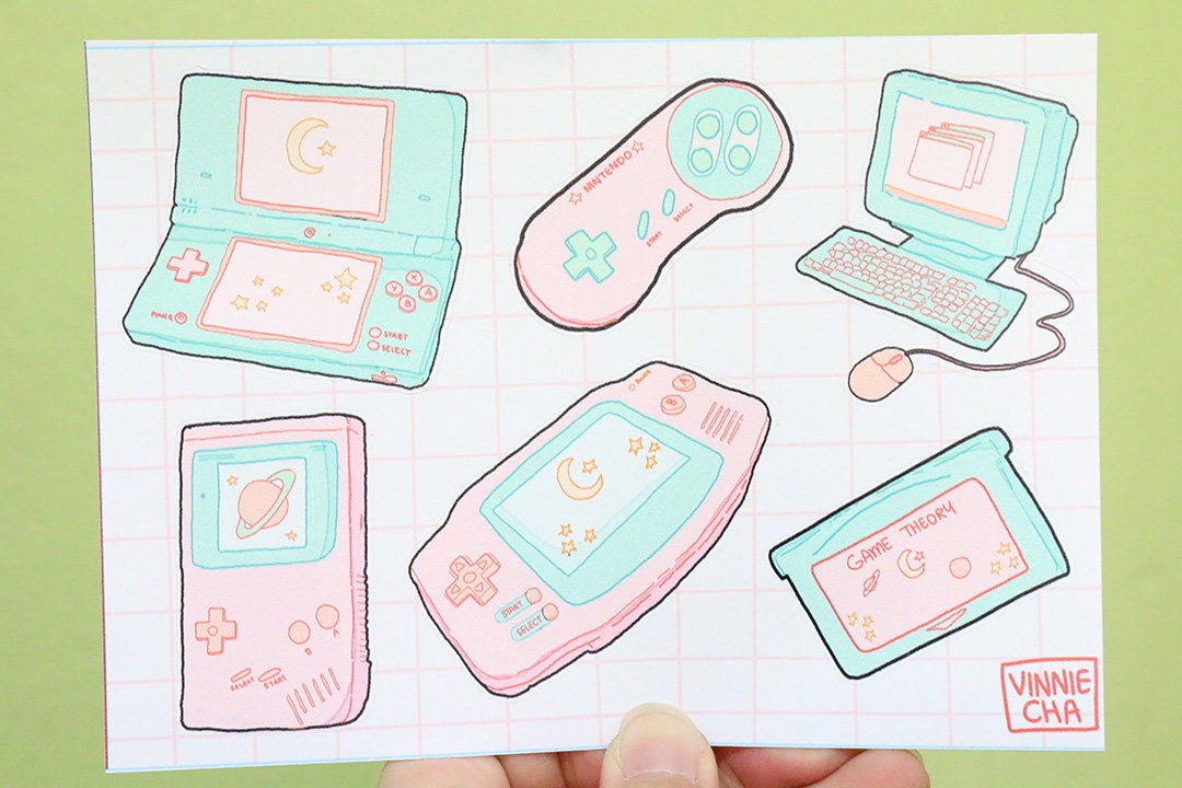 Gamer A6 Sticker Sheet
