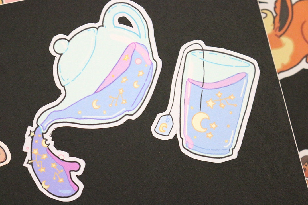 Cosmic Tea A6 Sticker Sheet