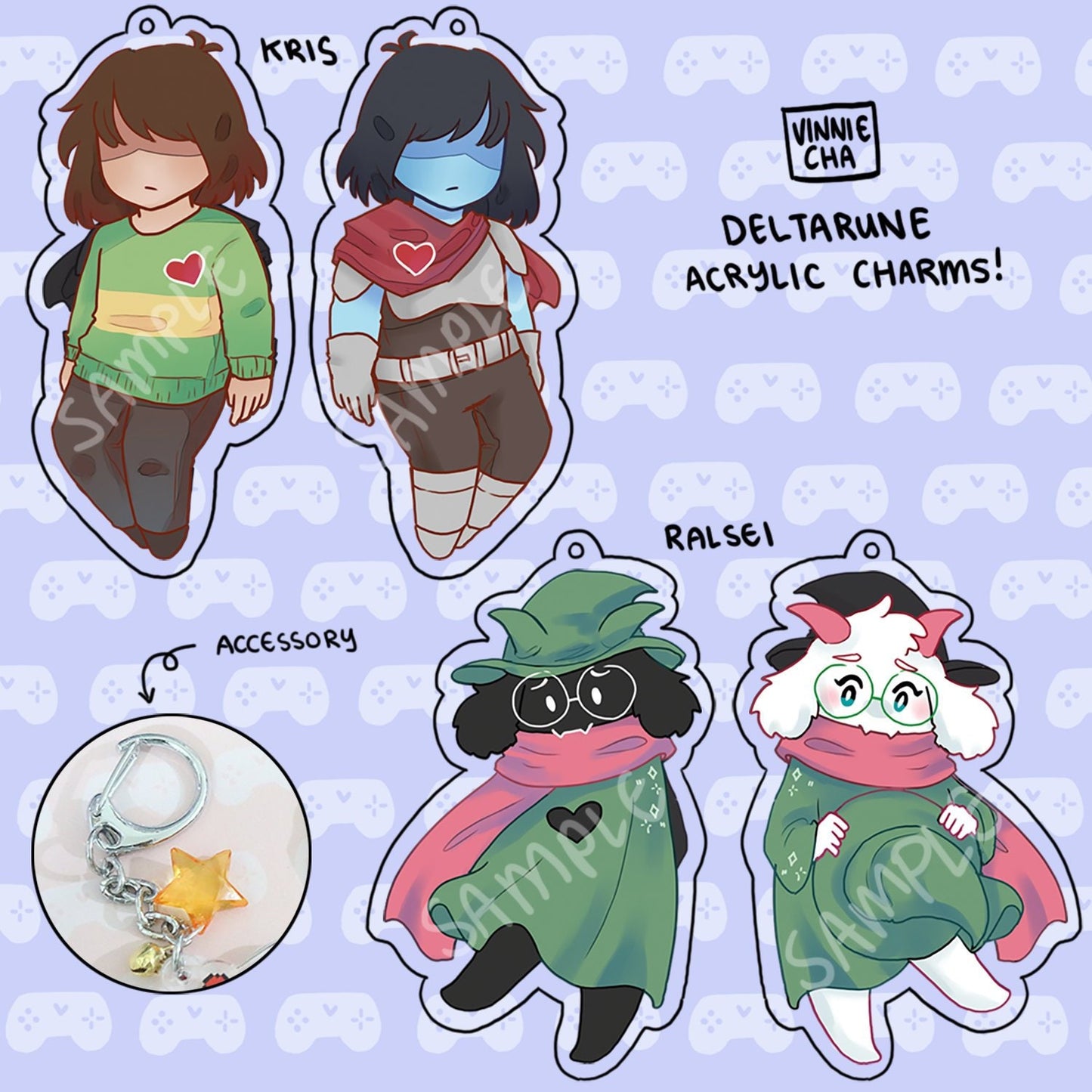 Deltarune Acrylic Charms