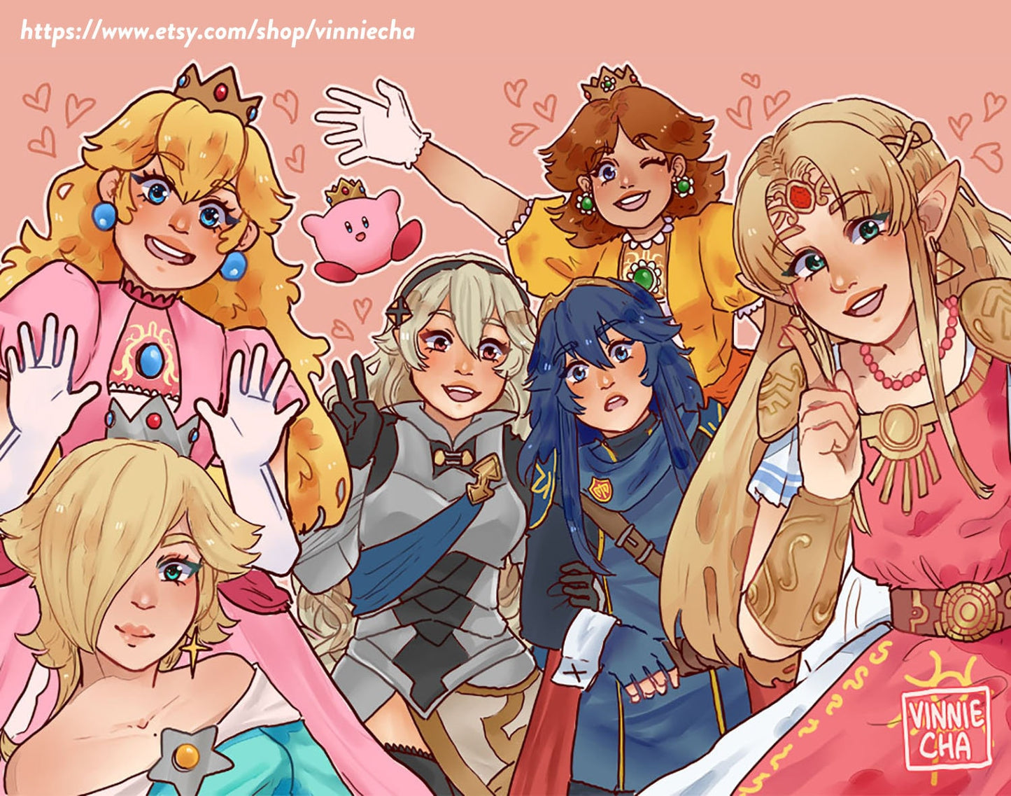Super Smash Princesses Print - A3 A4 A5
