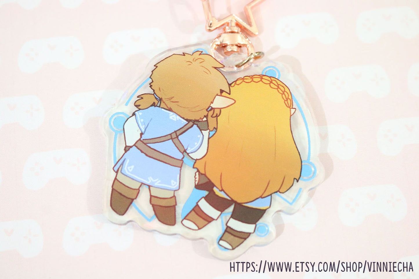 BoTW Link & Zelda Holographic Acrylic Charm