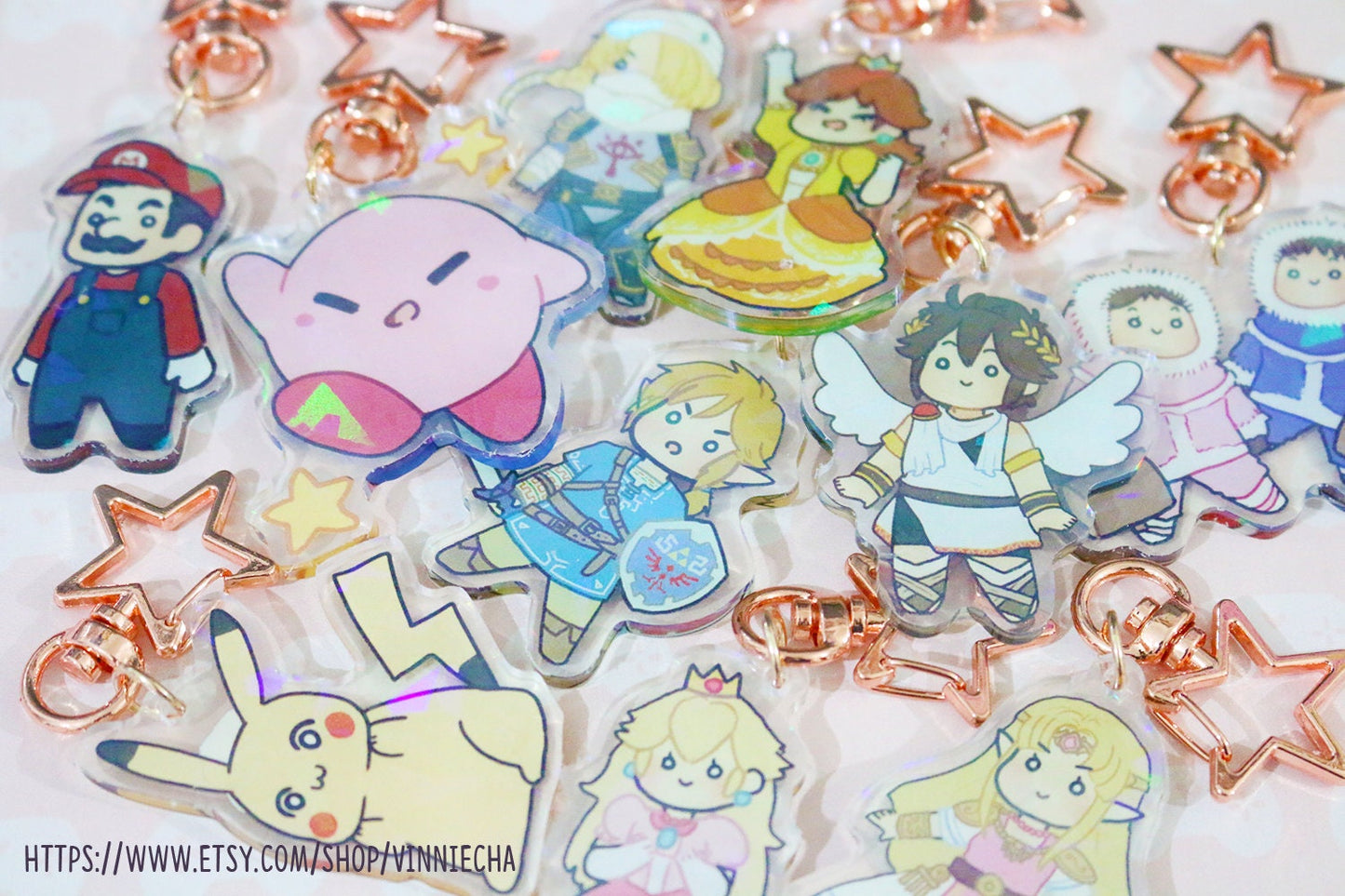Super Smash Ultimate Holographic Acrylic Charm