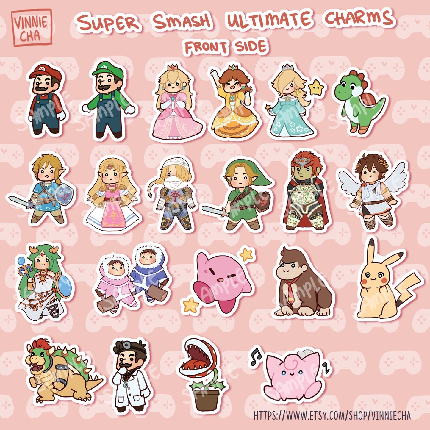 Super Smash Ultimate Holographic Acrylic Charm