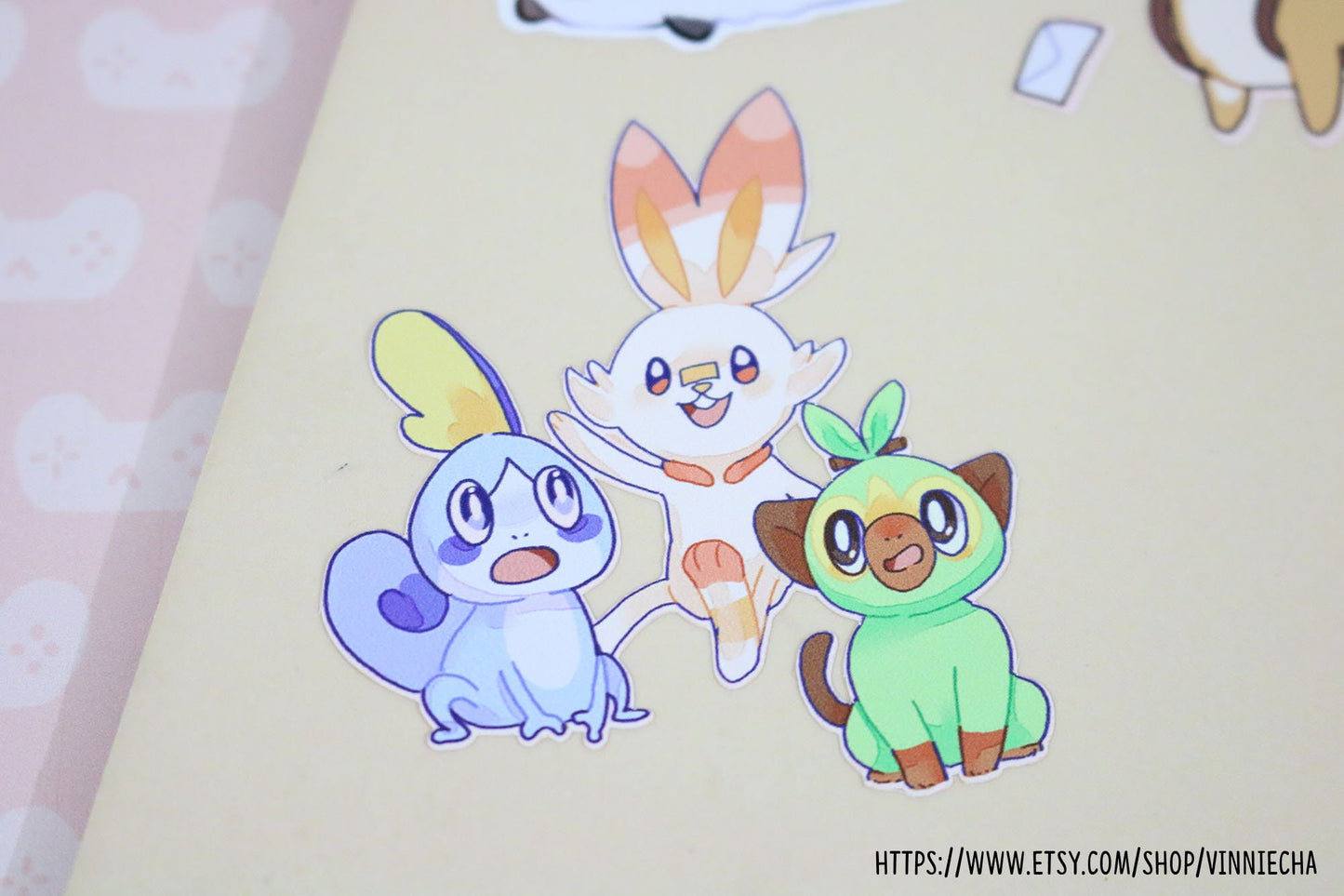 Pokemon Galar Starters Vinyl Sticker | Scorbunny | Sobble | Grooky