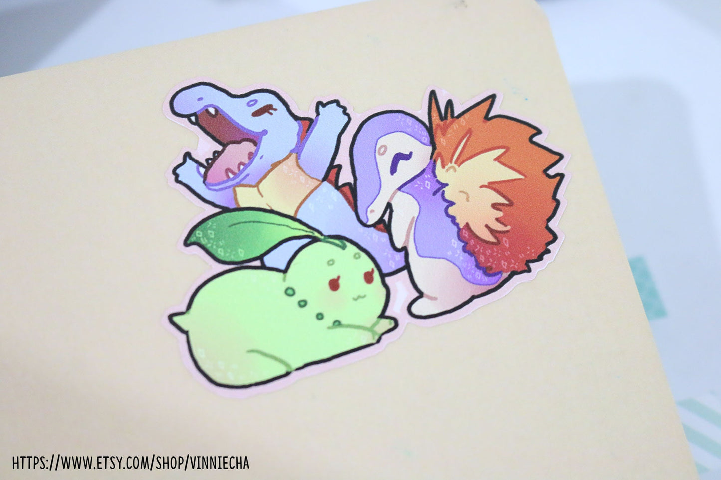 Pokemon | Johto Starters | Vinyl Sticker