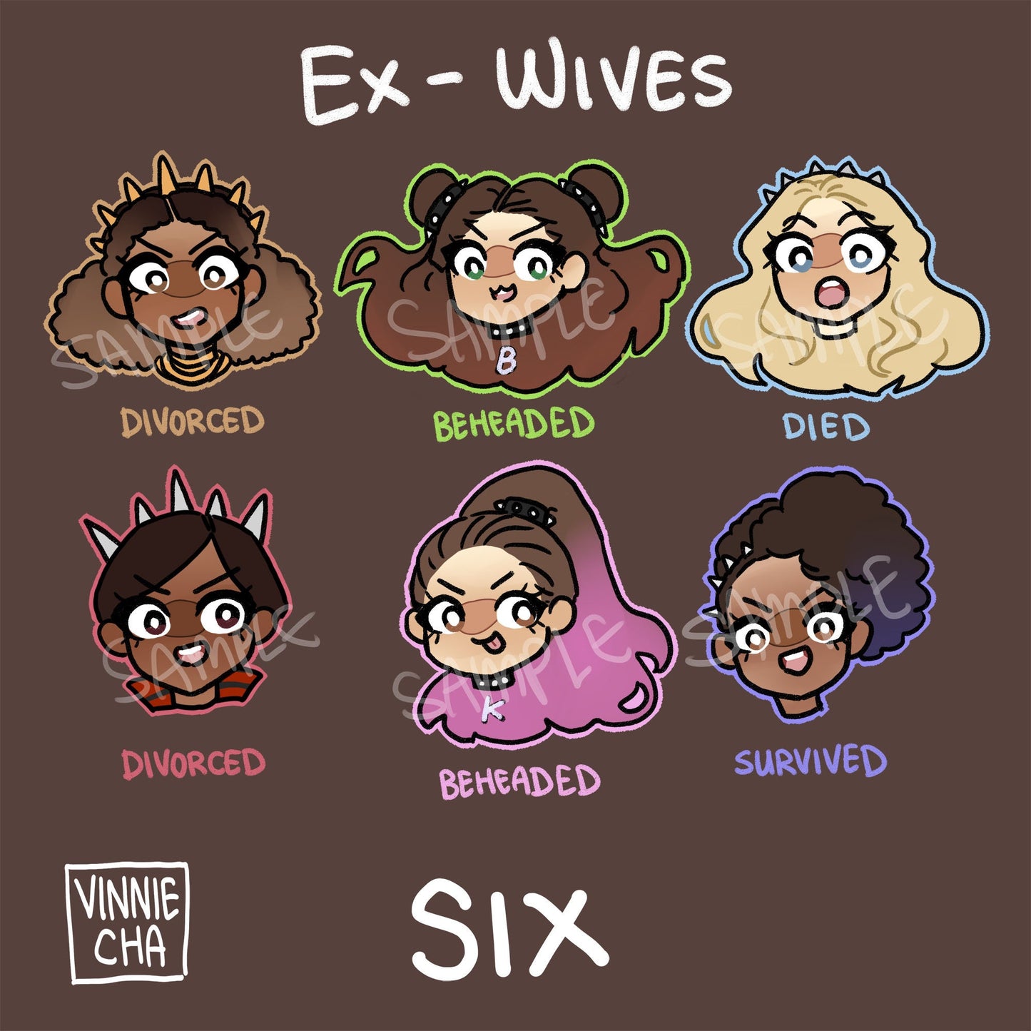 SIX the Musical | Ex-Wives | Sticker Sheet