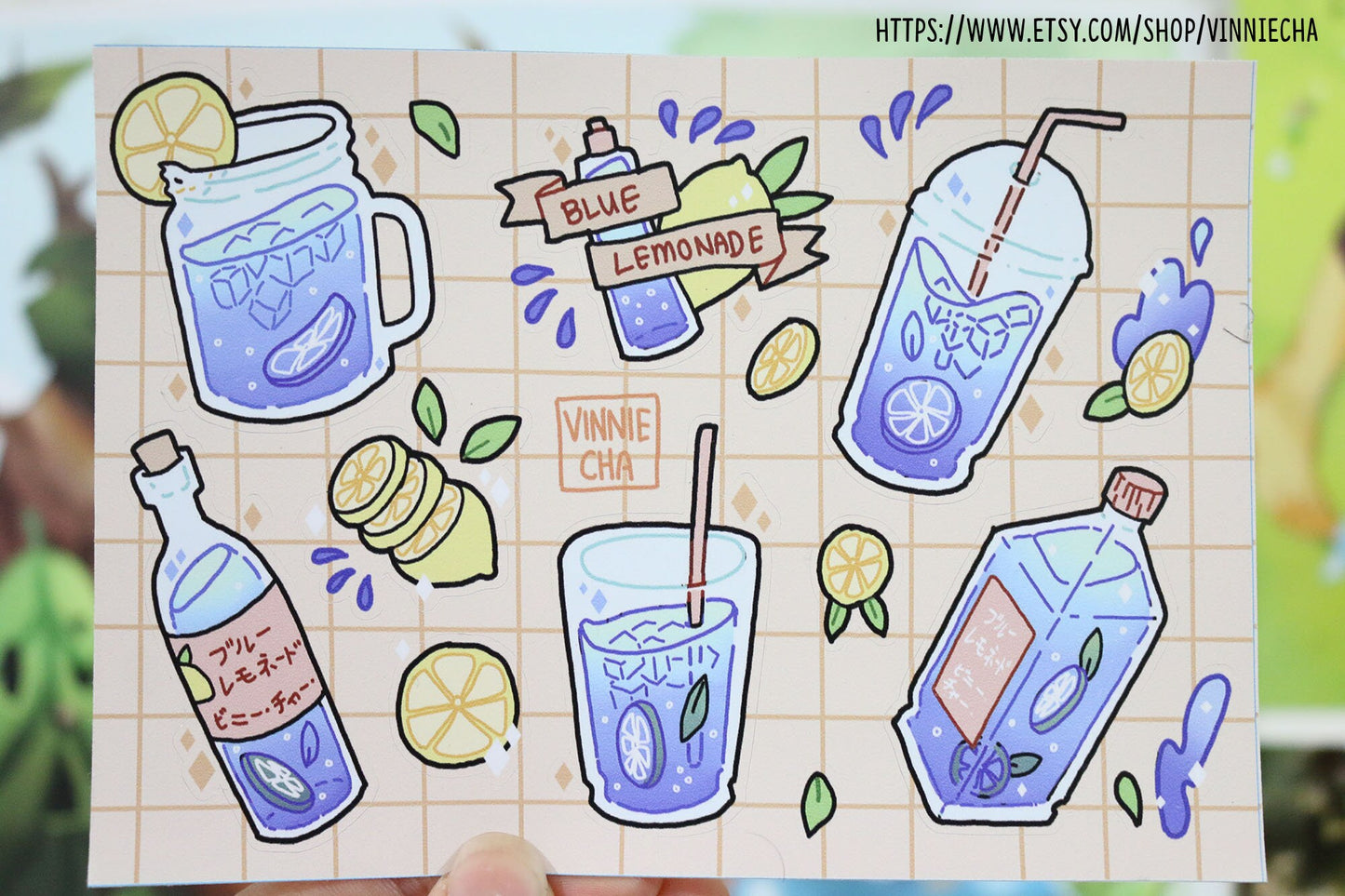 Blue Lemonade A6 Sticker Sheet
