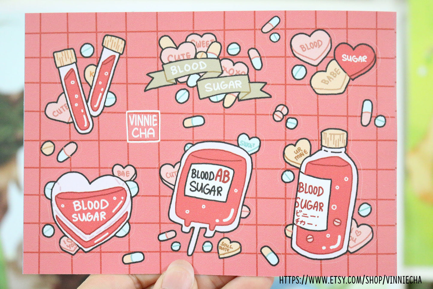 Blood Sugar A6 Sticker Sheet