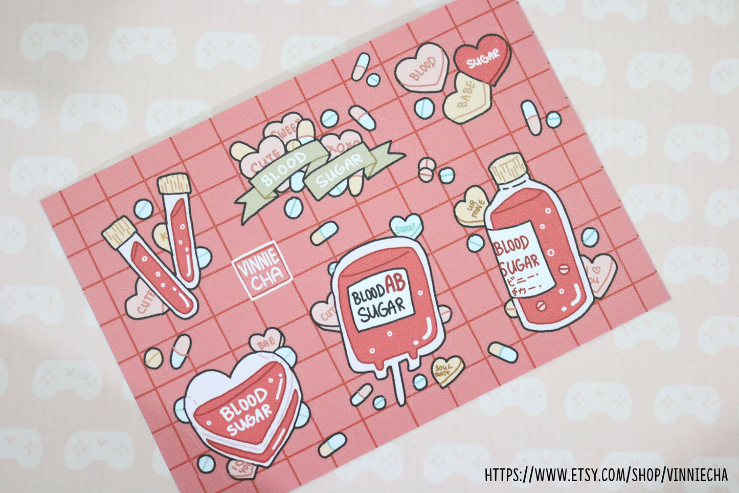 Blood Sugar A6 Sticker Sheet