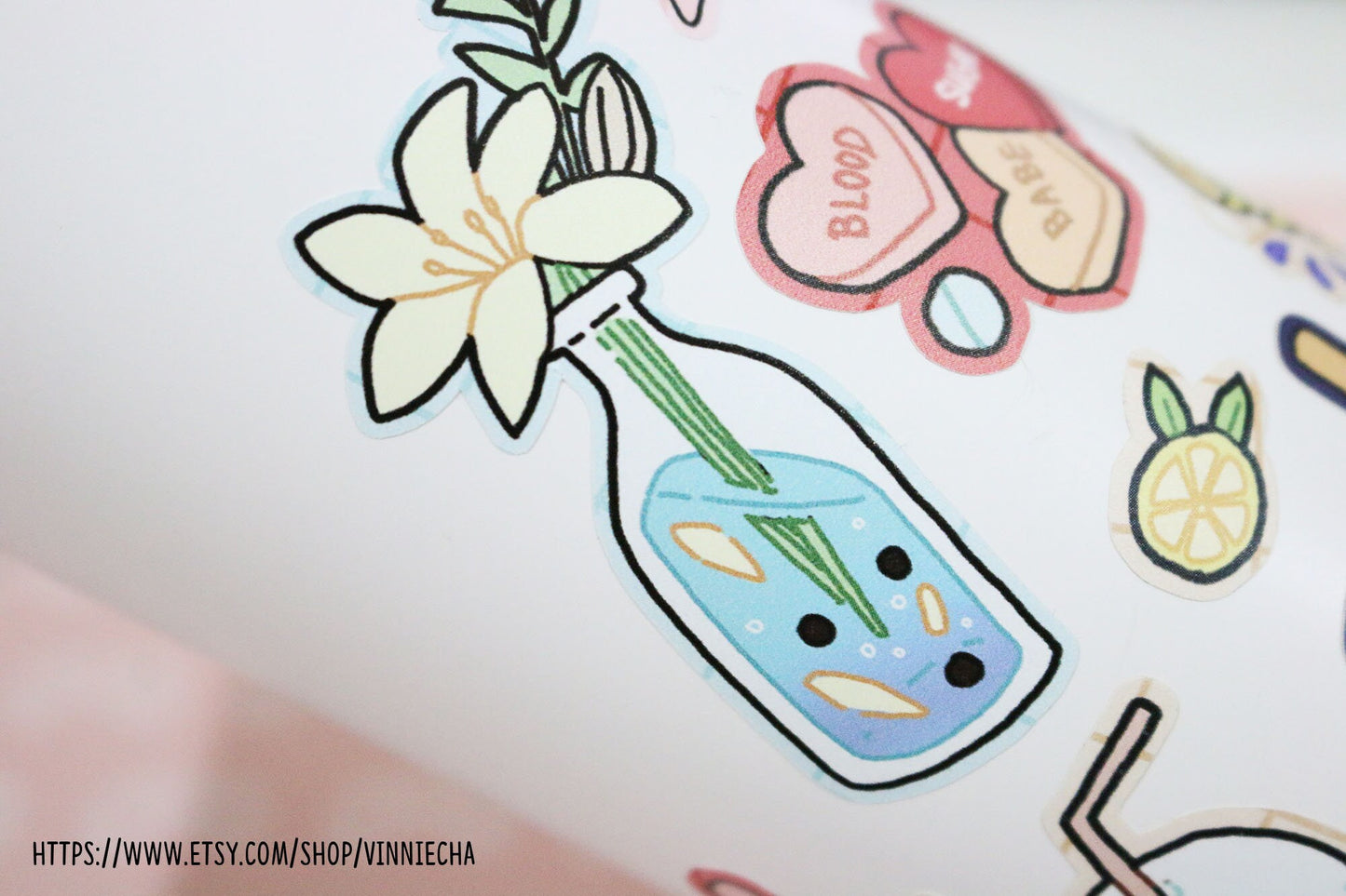 Deep Sea Lily A6 Sticker Sheet