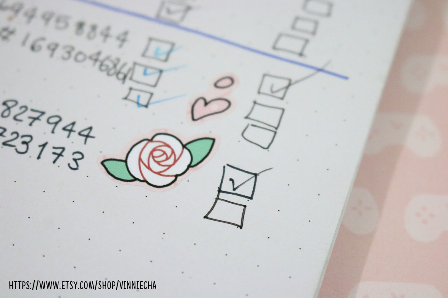 Rose Water A6 Sticker Sheet