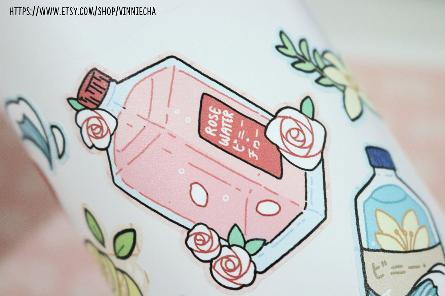 Rose Water A6 Sticker Sheet