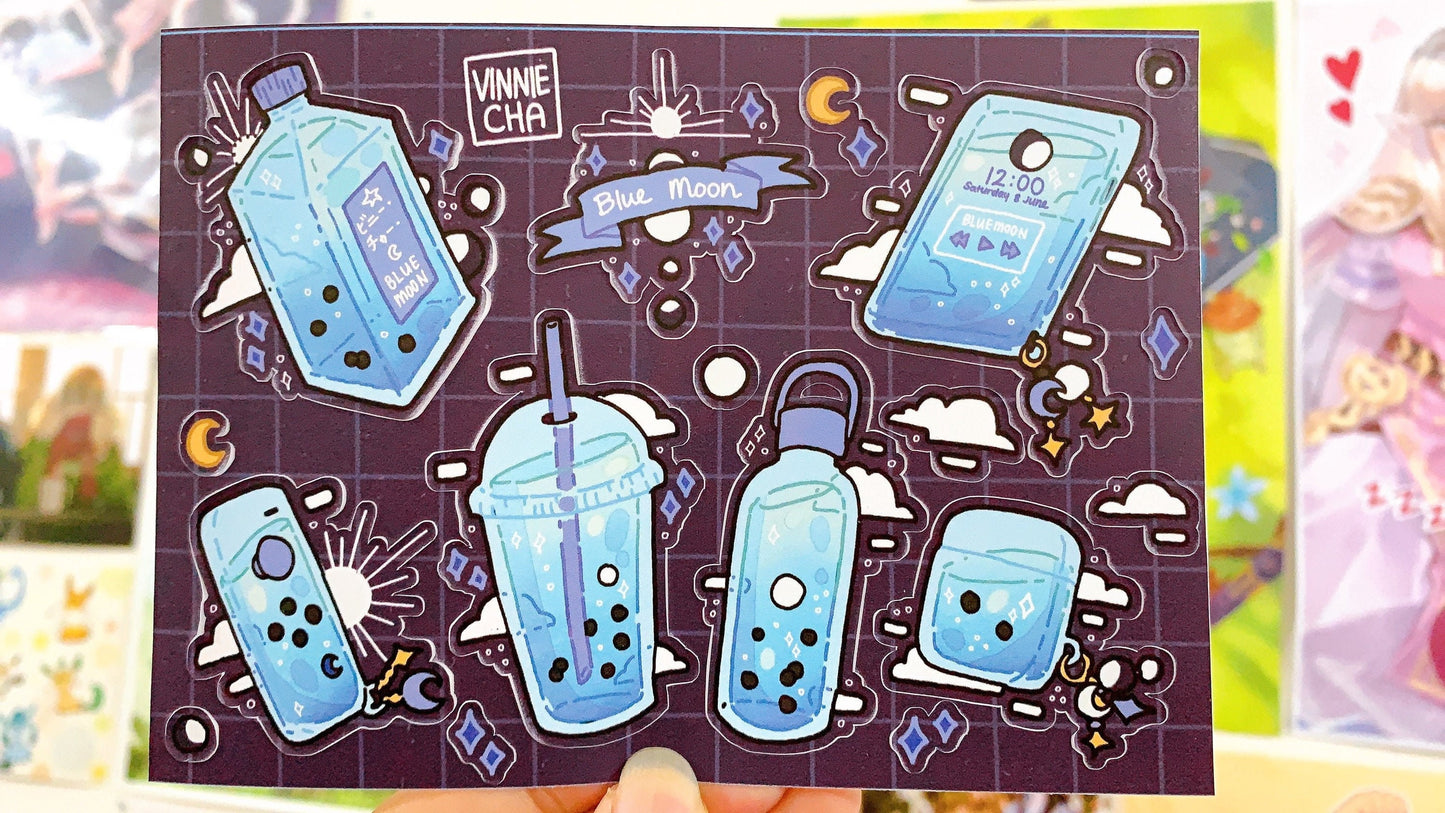 Blue Moon A6 Sticker Sheet