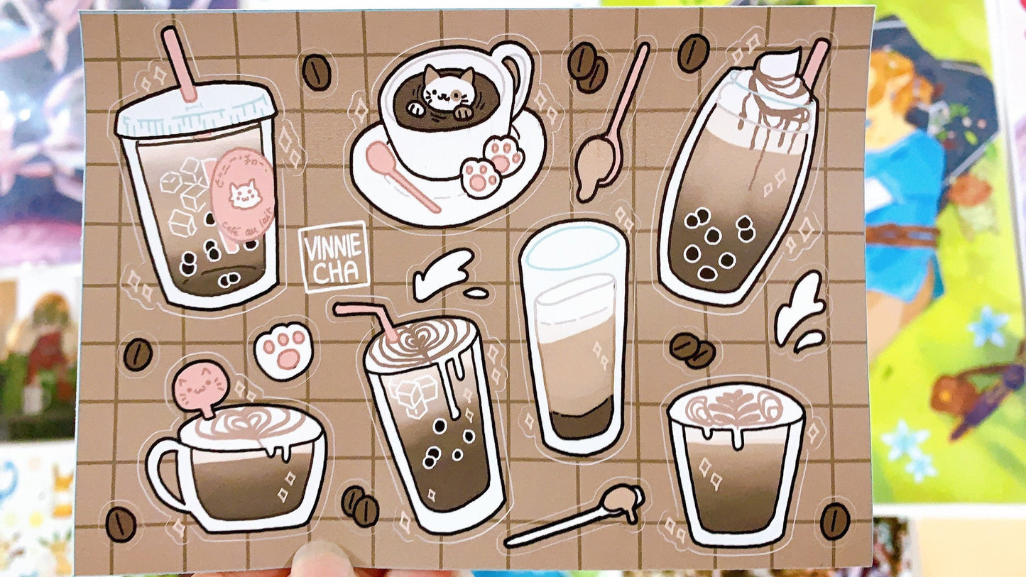 Cafe au Lait A6 Sticker Sheet