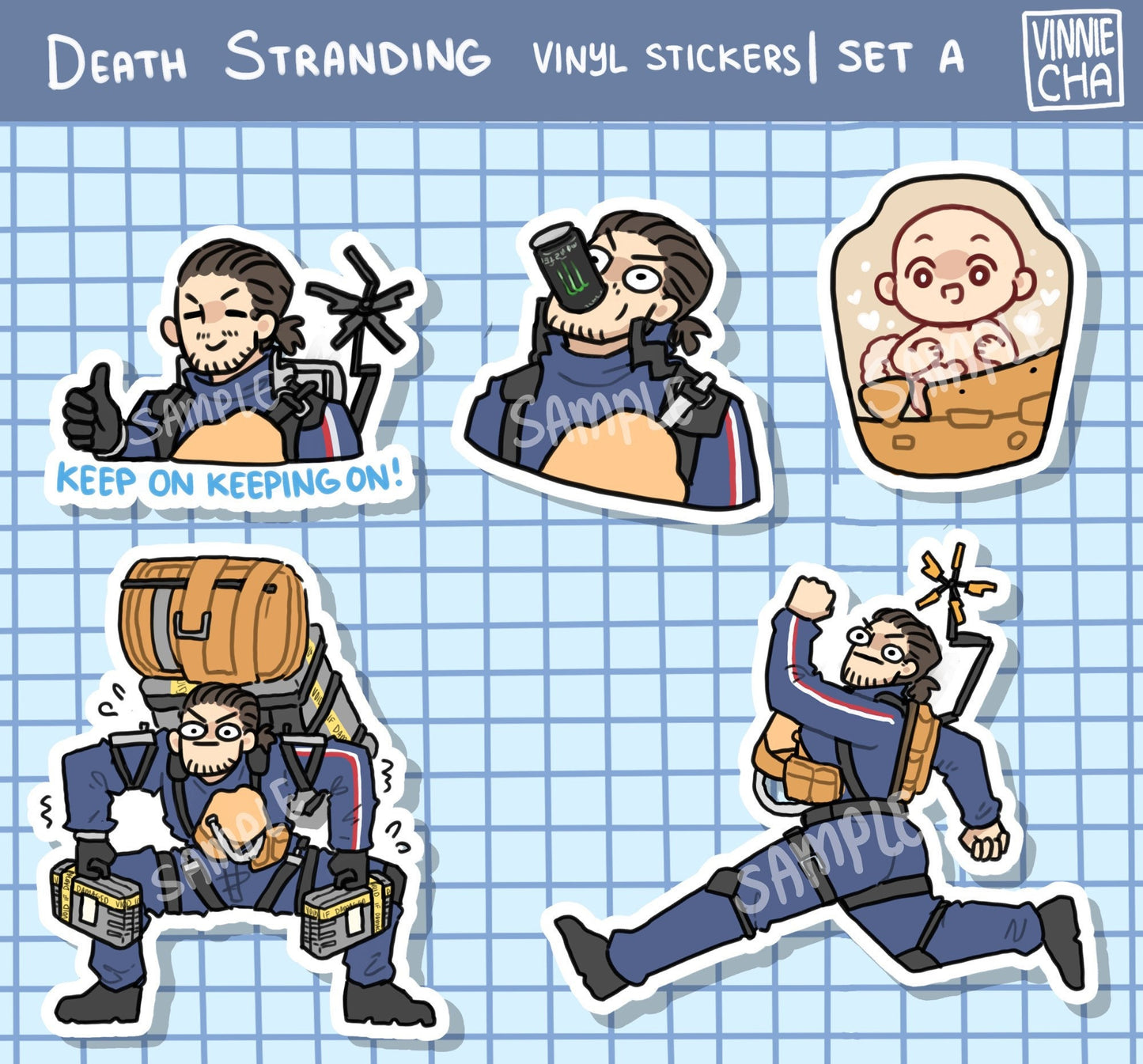 Death Stranding Vinyl Stickers | Set A