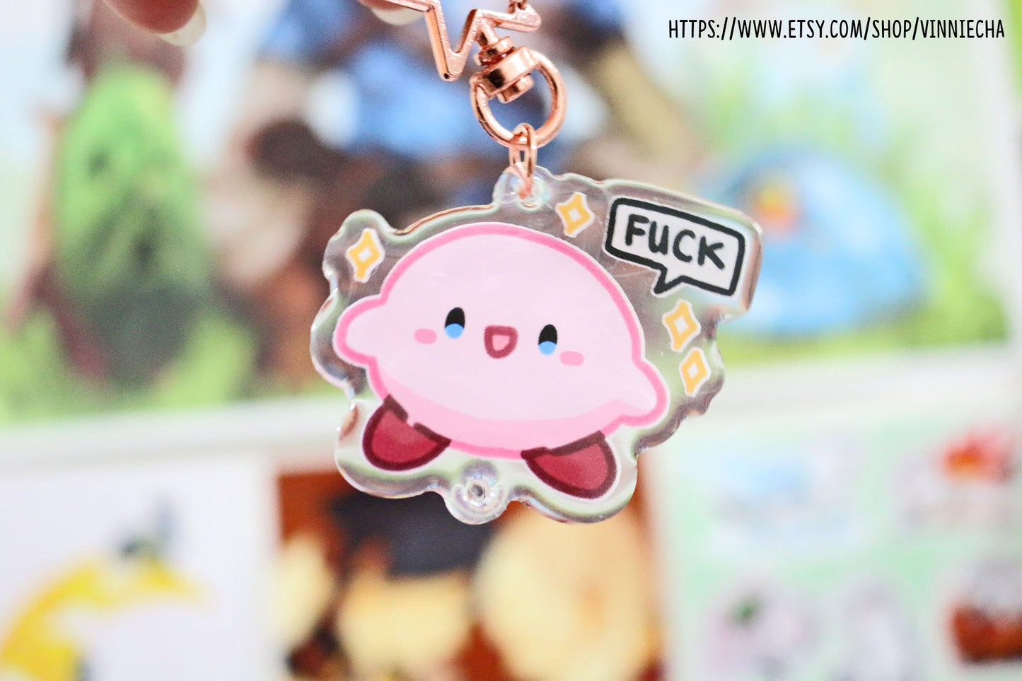 Kirby Profanity | Epoxy Acrylic Charms