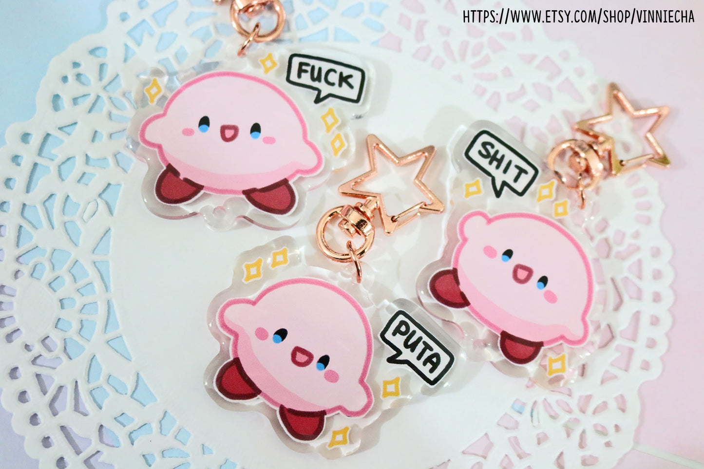 Kirby Profanity | Epoxy Acrylic Charms