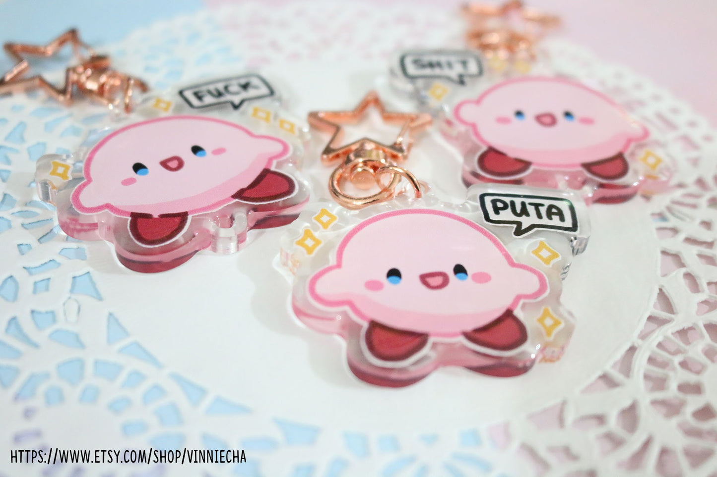 Kirby Profanity | Epoxy Acrylic Charms