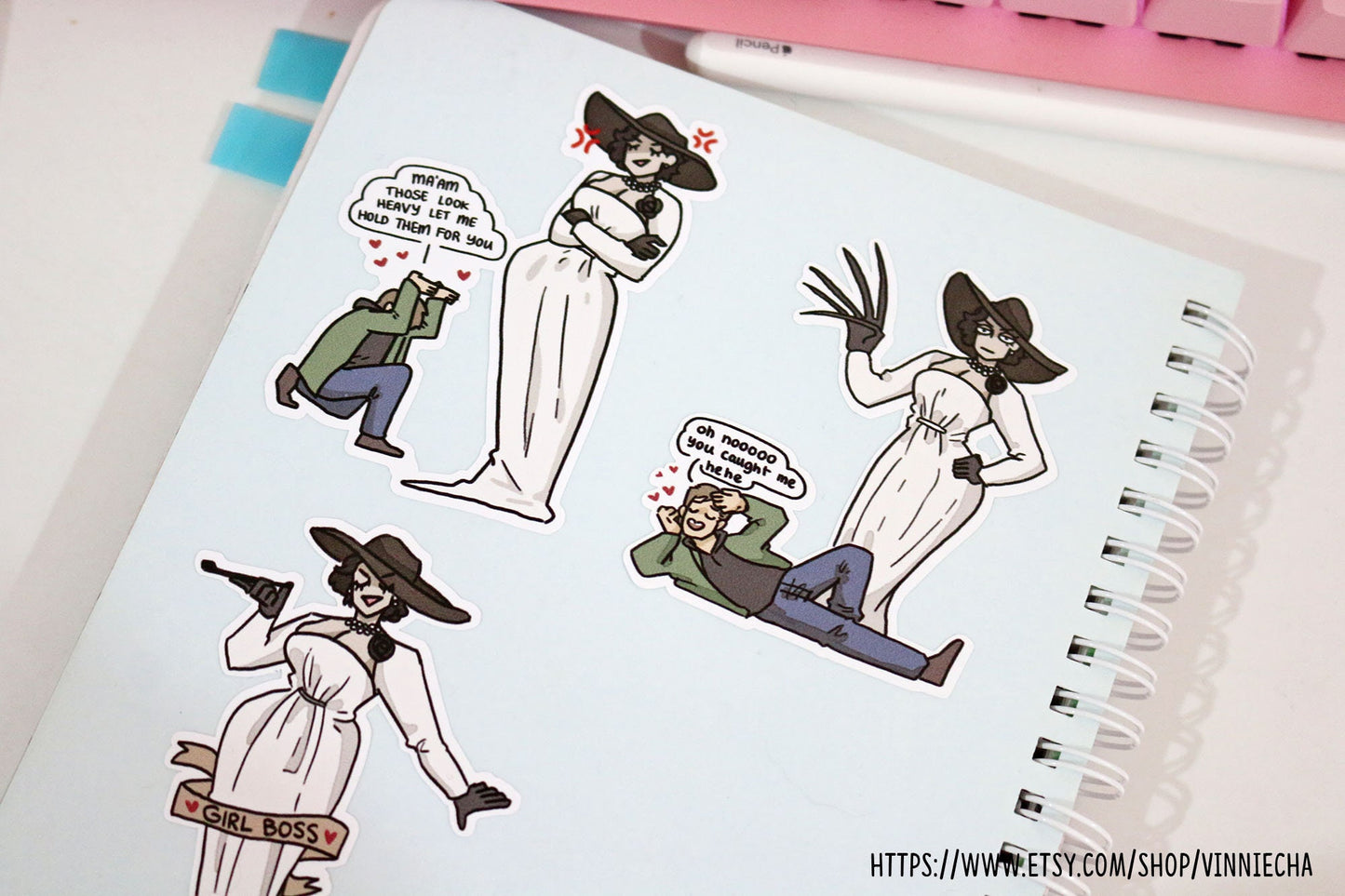Lady Dimitrescu Vinyl Stickers | Resident Evil Village