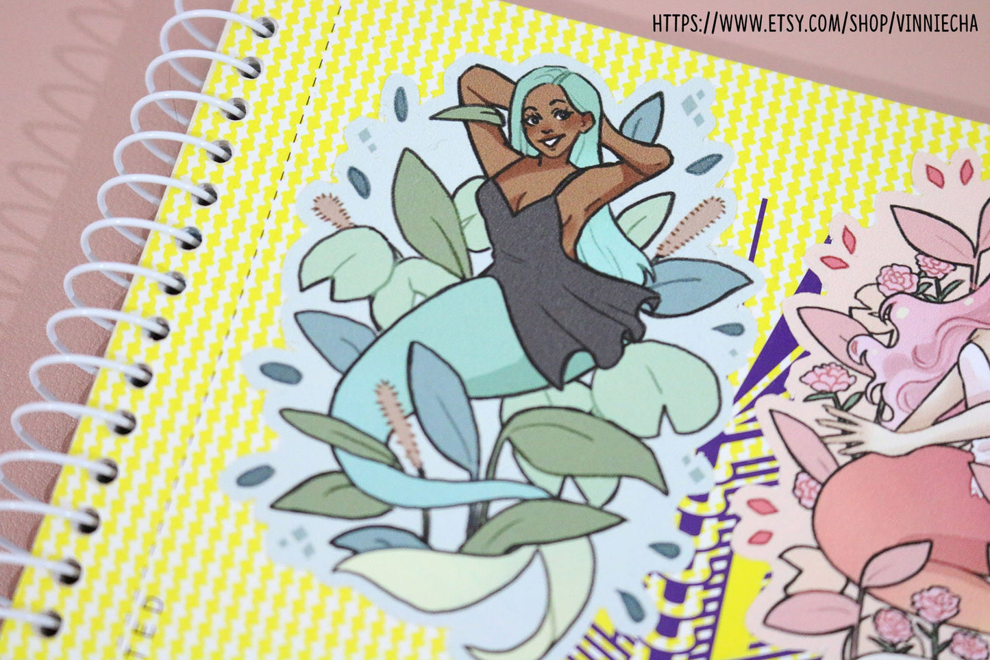 Floral Mermaids Vinyl Stickers