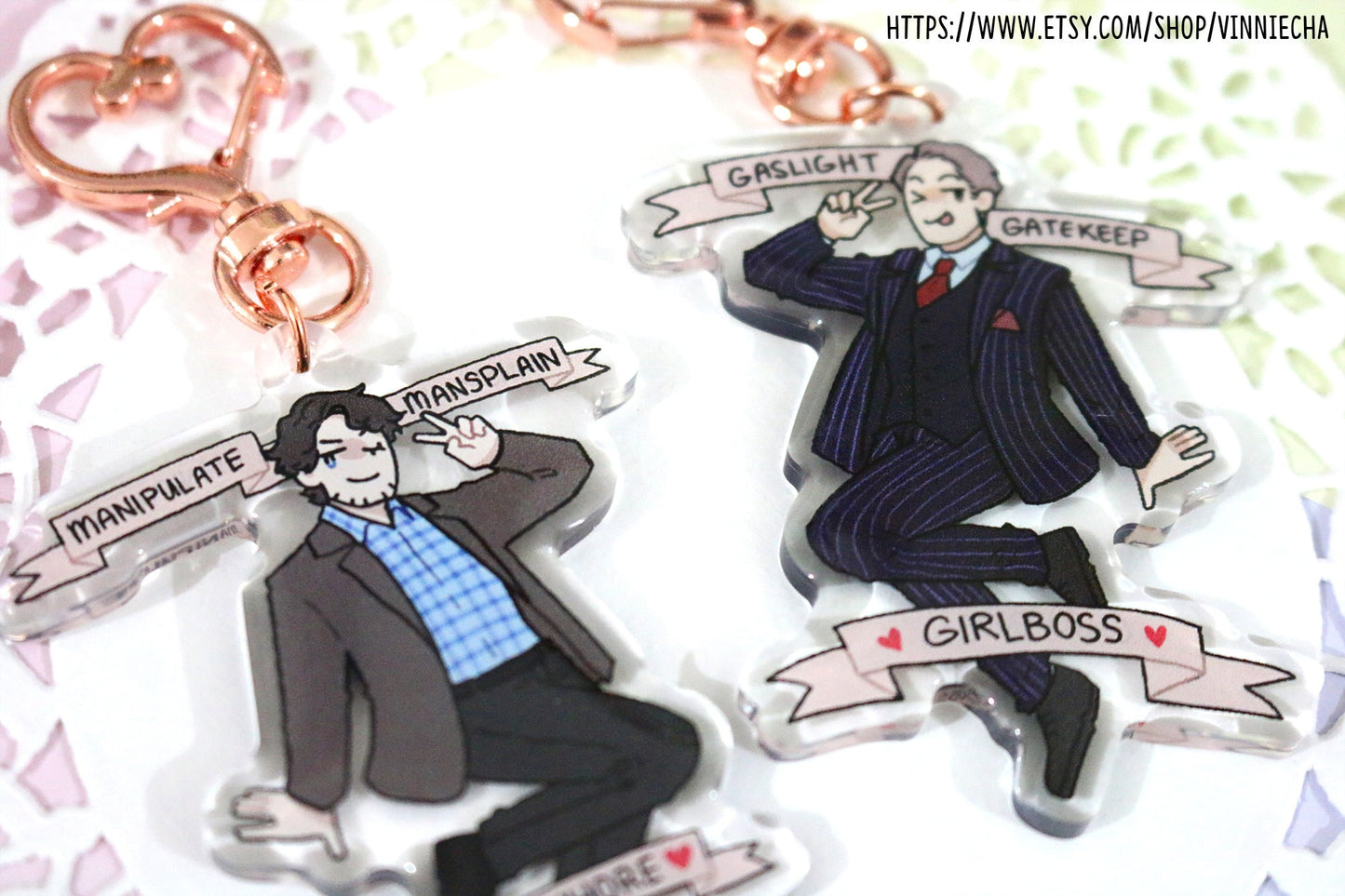 Hannigram | Hannibal Girlboss Power Couple Epoxy Charms